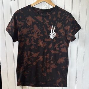 Bowry Supply Co. T-Shirt Black Acid Wash Size S